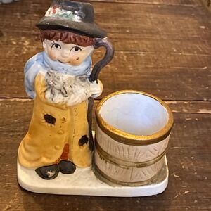 Vintage 1978‎ Jasper Sheppard Boy Toothpick Holder Porcelain